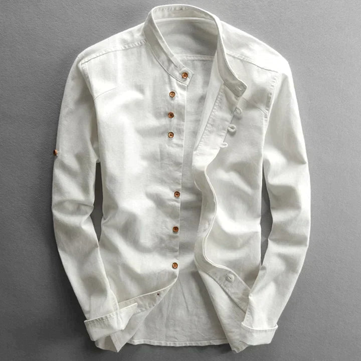 Herrblus Japansk Stil Minimalistisk 100% Bomull