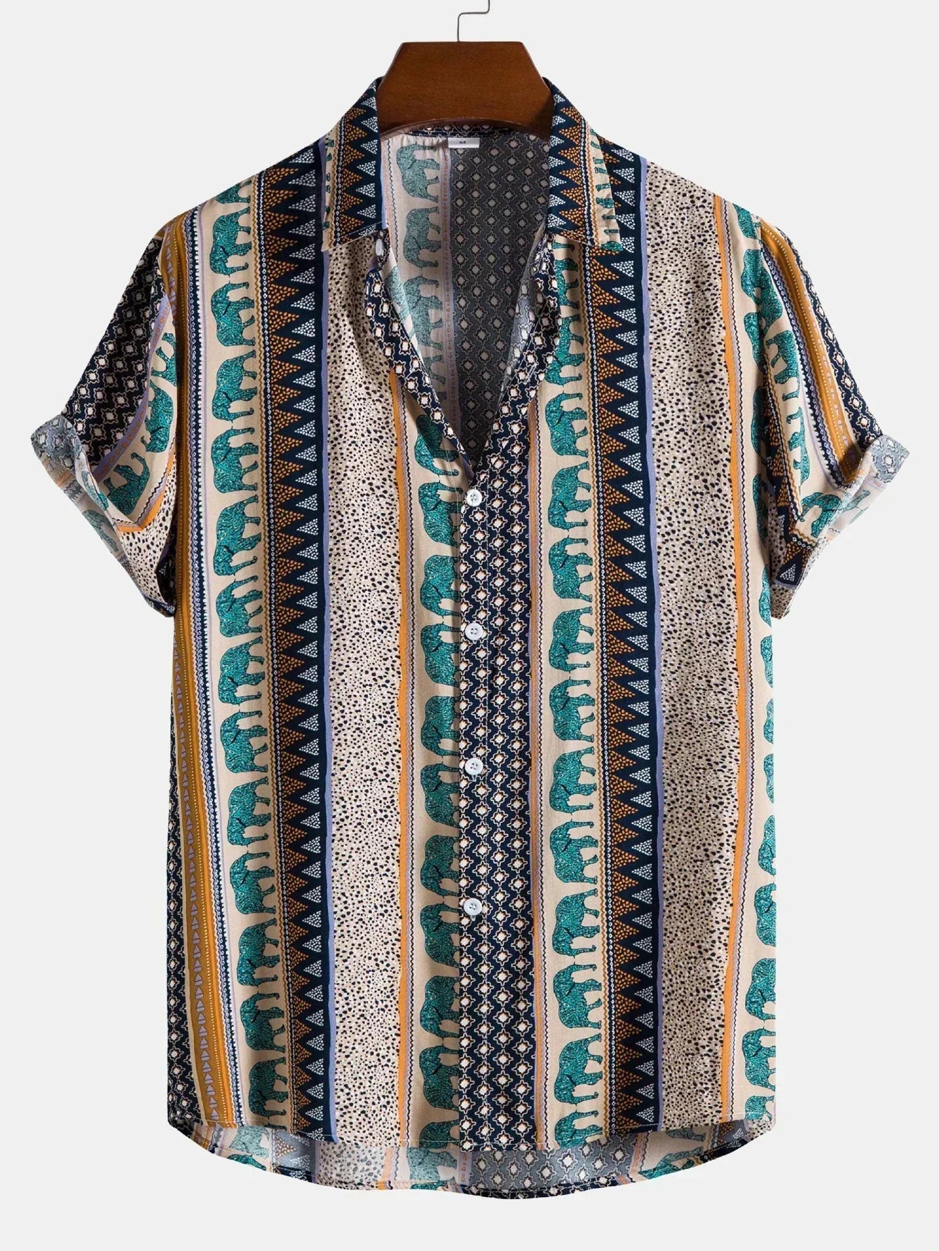Herrskjorta Lätt Vintage Look 100% Bomull Avslappnad Snitt
