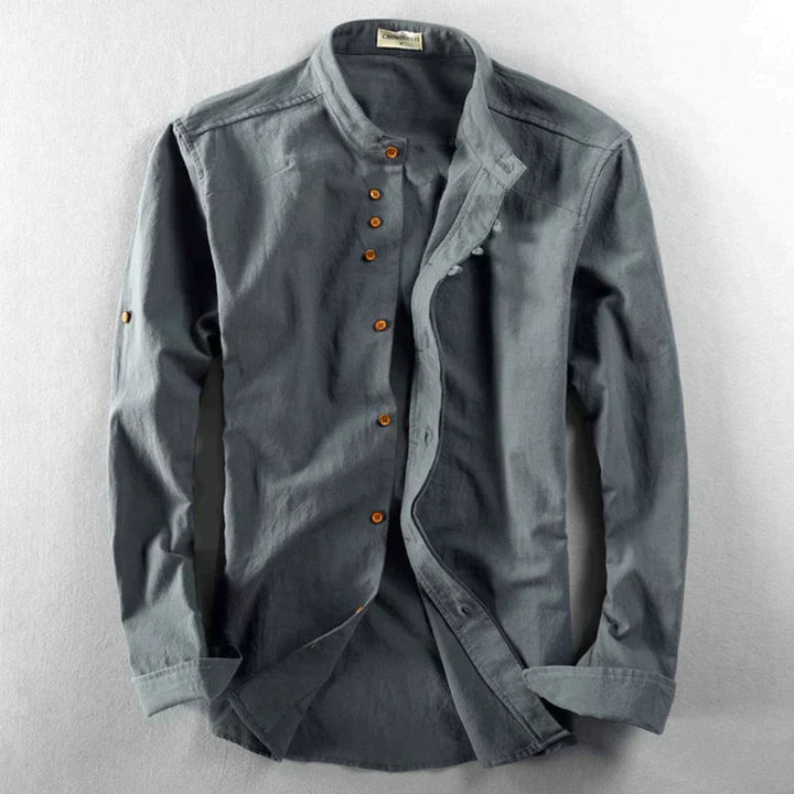 Herrblus Japansk Stil Minimalistisk 100% Bomull