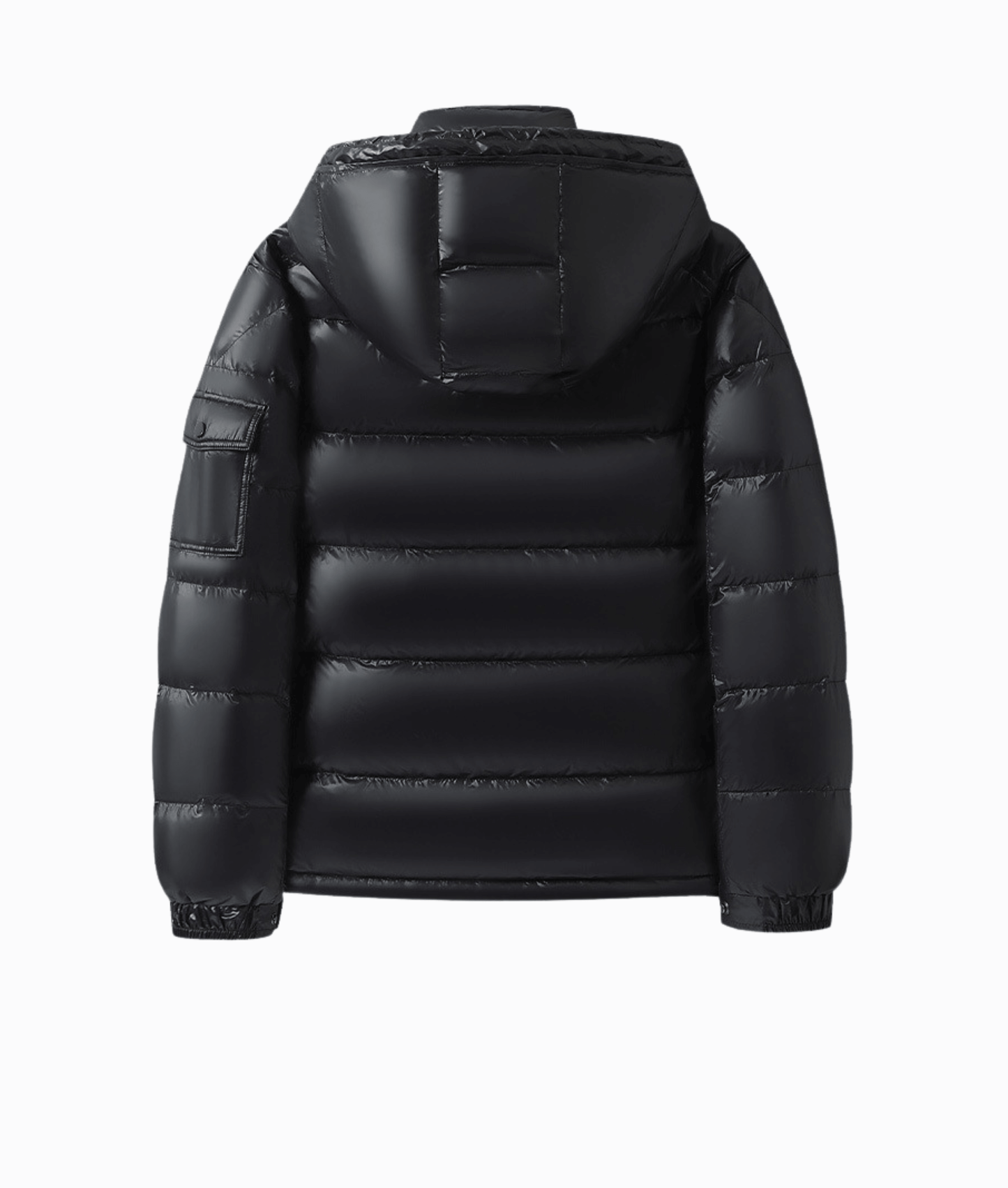 HOODED PUFFER JACKET - Black