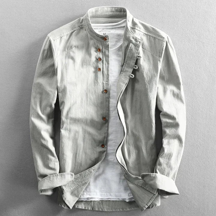 Herrblus Japansk Stil Minimalistisk 100% Bomull