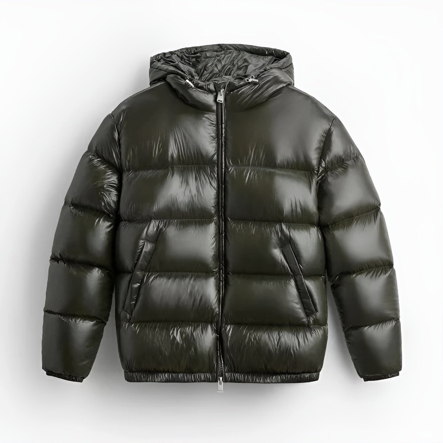 Luxury green puffer jacket