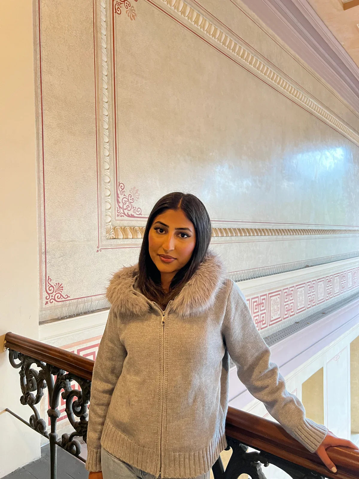 Furry Zip Cardigan