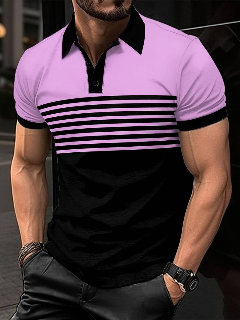 Golf t-shirt med randtryck - Theo