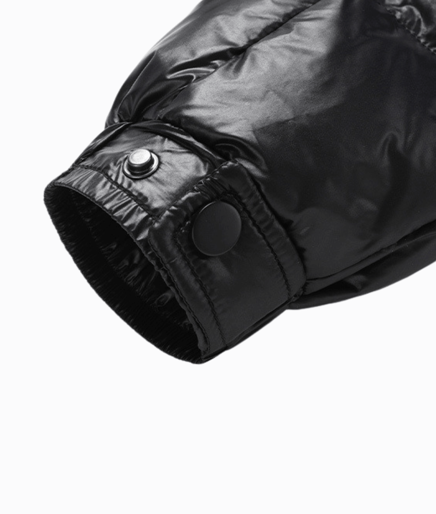 HOODED PUFFER JACKET - Black