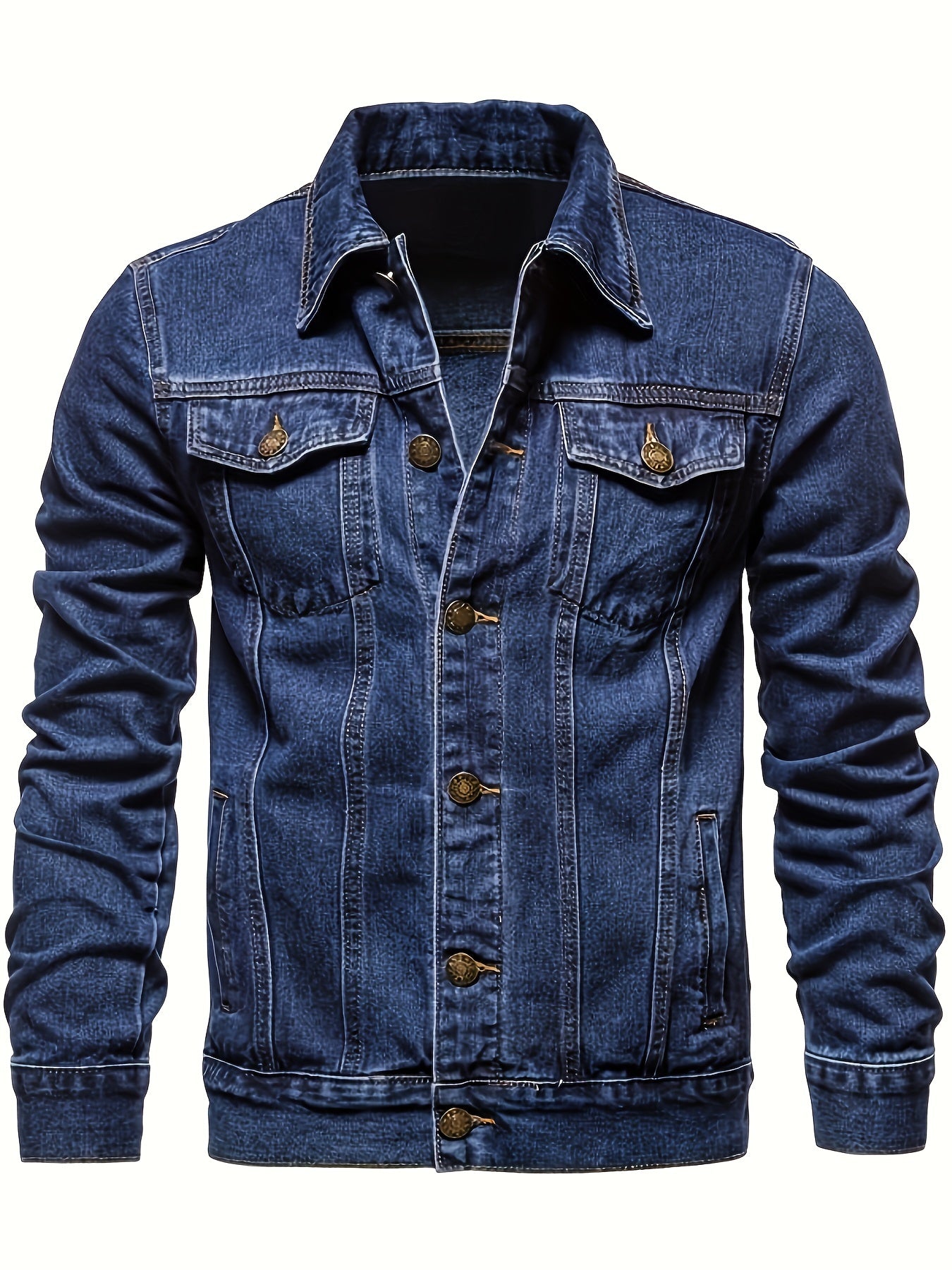 Retro Jeansjacka | Tidlös Denimjacka för Herr & Dam