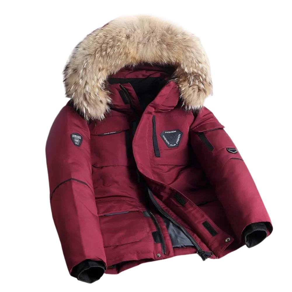 Herr vinterparkas med huva – Tjock, varm och vindtät jacka, ner till -30°, storlek upp till 6XL