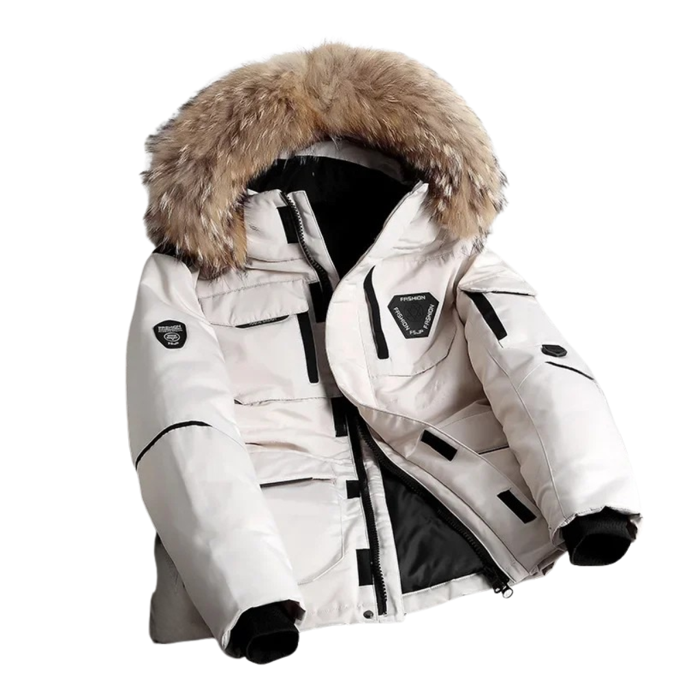 Herr vinterparkas med huva – Tjock, varm och vindtät jacka, ner till -30°, storlek upp till 6XL