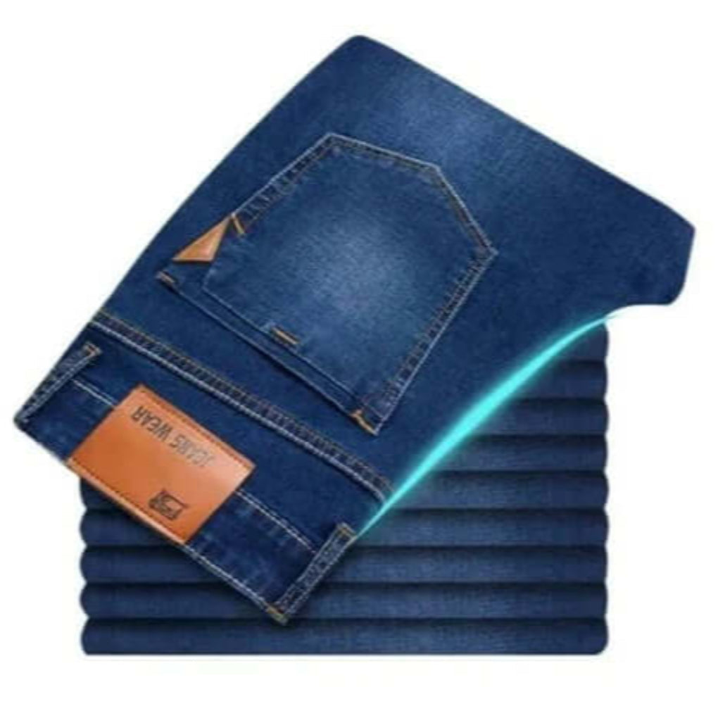 Jeans med raka ben för herrar – slitstark denim