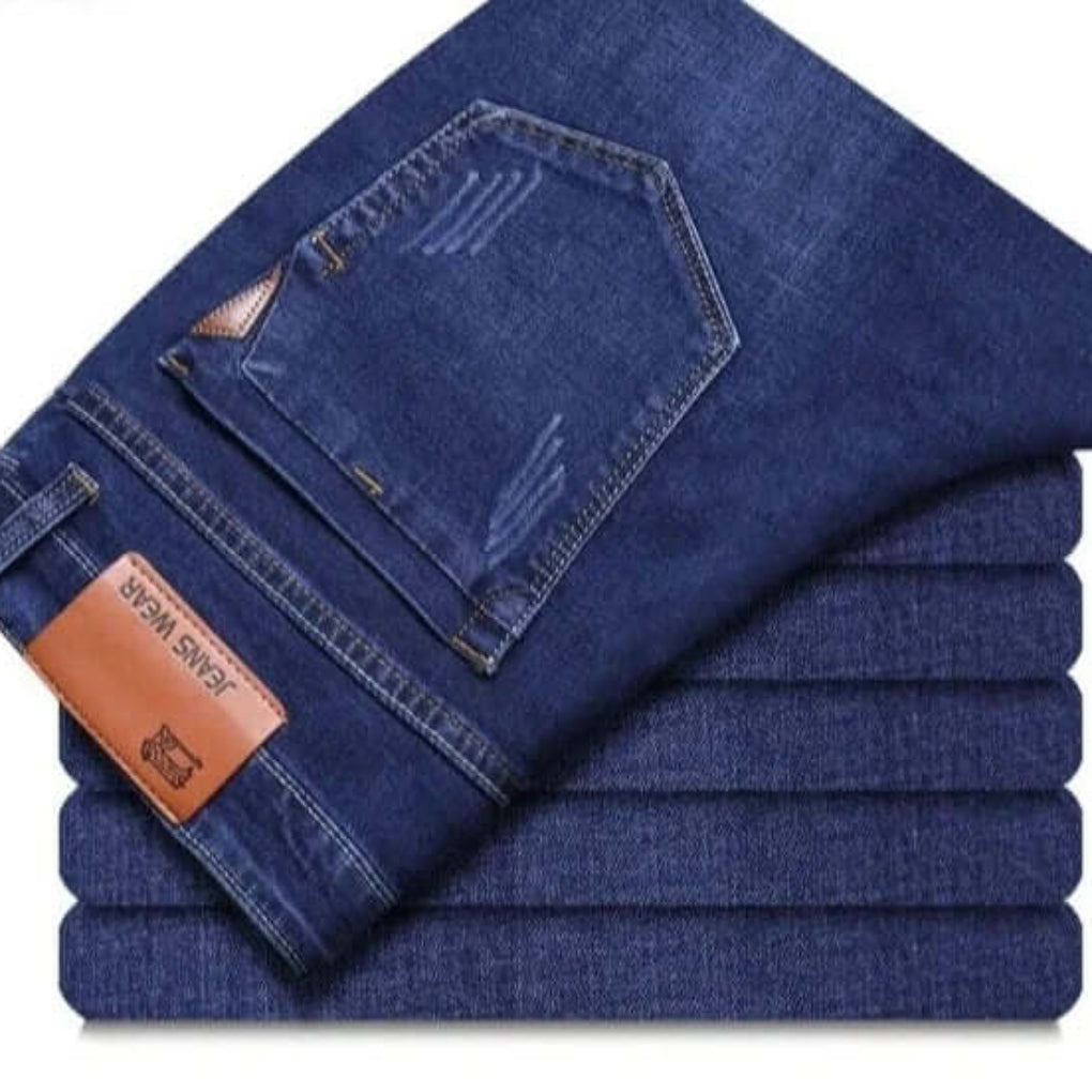 Jeans med raka ben för herrar – slitstark denim
