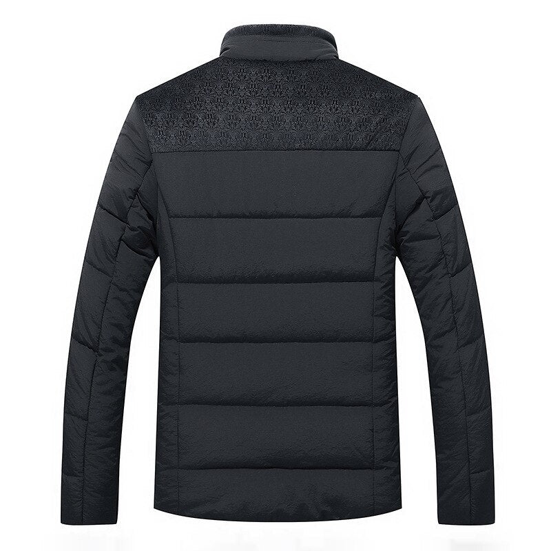 Herrjacka Quiltad med Ståkrage och Fleece – Regular Fit Vinterjacka