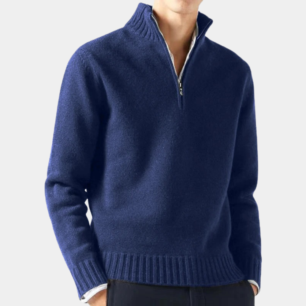 Mångsidig Half Zip Tröja för Herr | Perfekt för Höst/Vinter