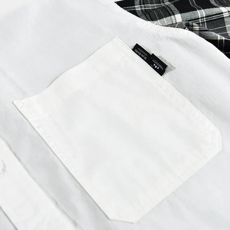 Herrskjorta Casual Stil Mjuk Bomull