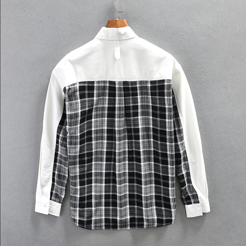 Herrskjorta Casual Stil Mjuk Bomull