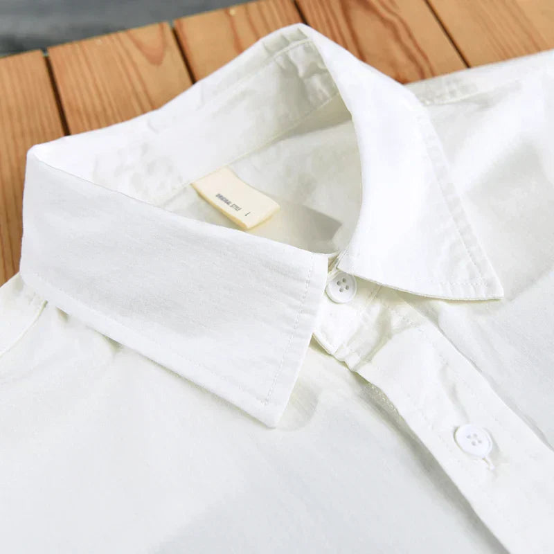 Herrskjorta Casual Stil Mjuk Bomull