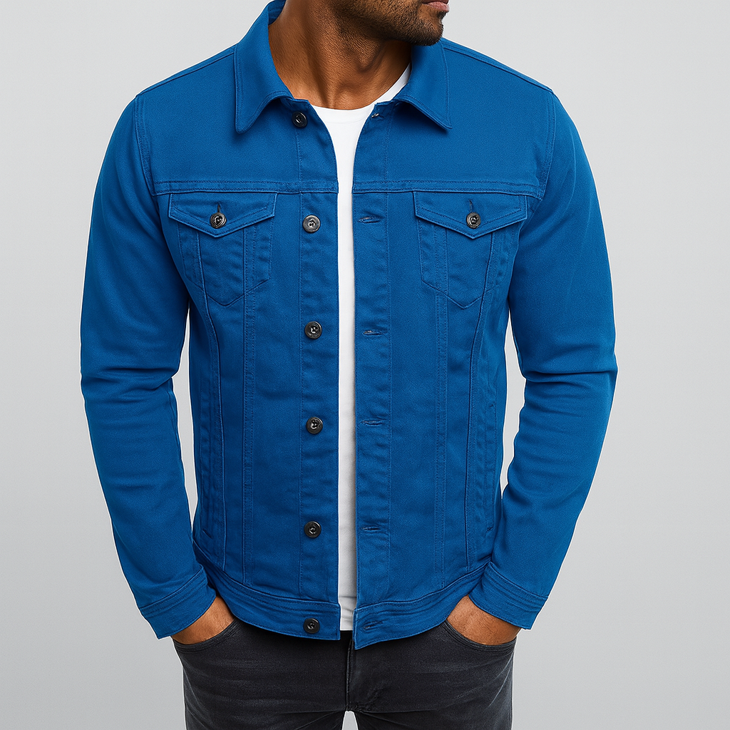 Klassisk denimjacka för män med modern passform