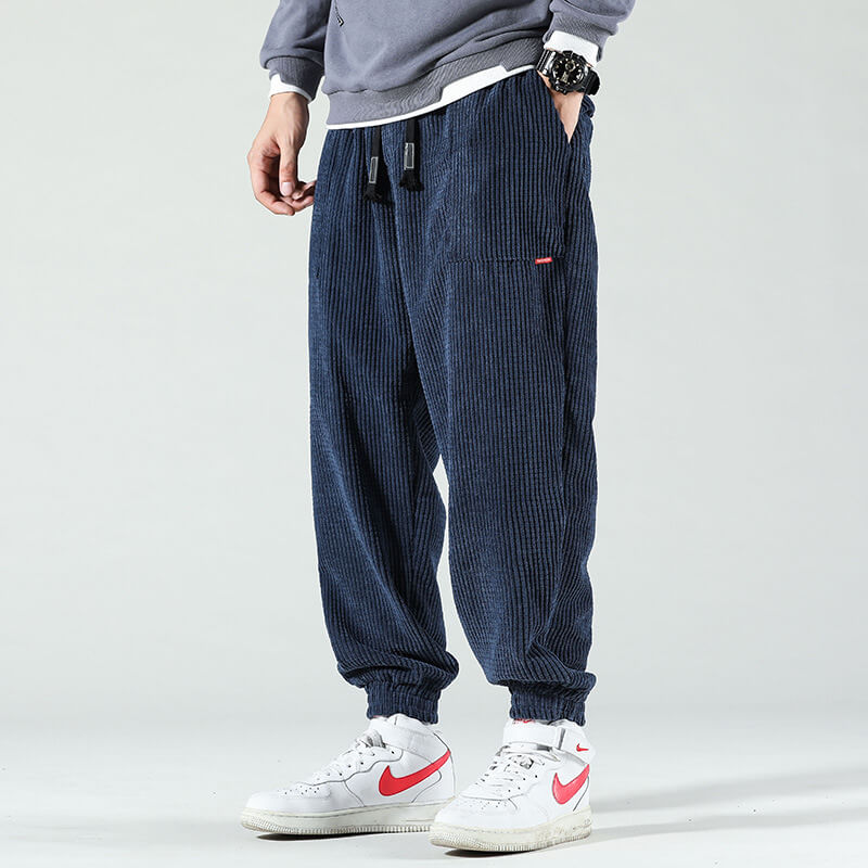 Herrbyxor Klassisk Stil Mjuk Corduroy Sladdtyg