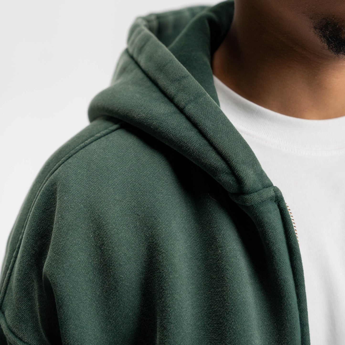Loose Fit Wash Zip Up Hoodie