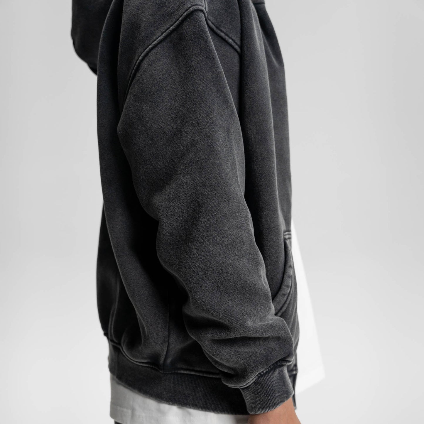 Loose Fit Wash Zip Up Hoodie