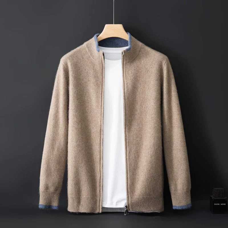 NOEL | Zip-Cardigan i Äkta Merinoull för Herr