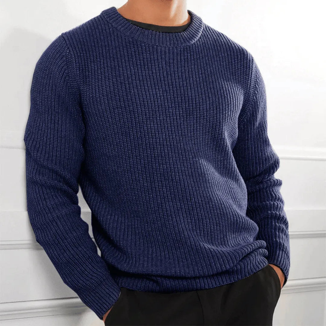 Handgjord crewneck-tröja