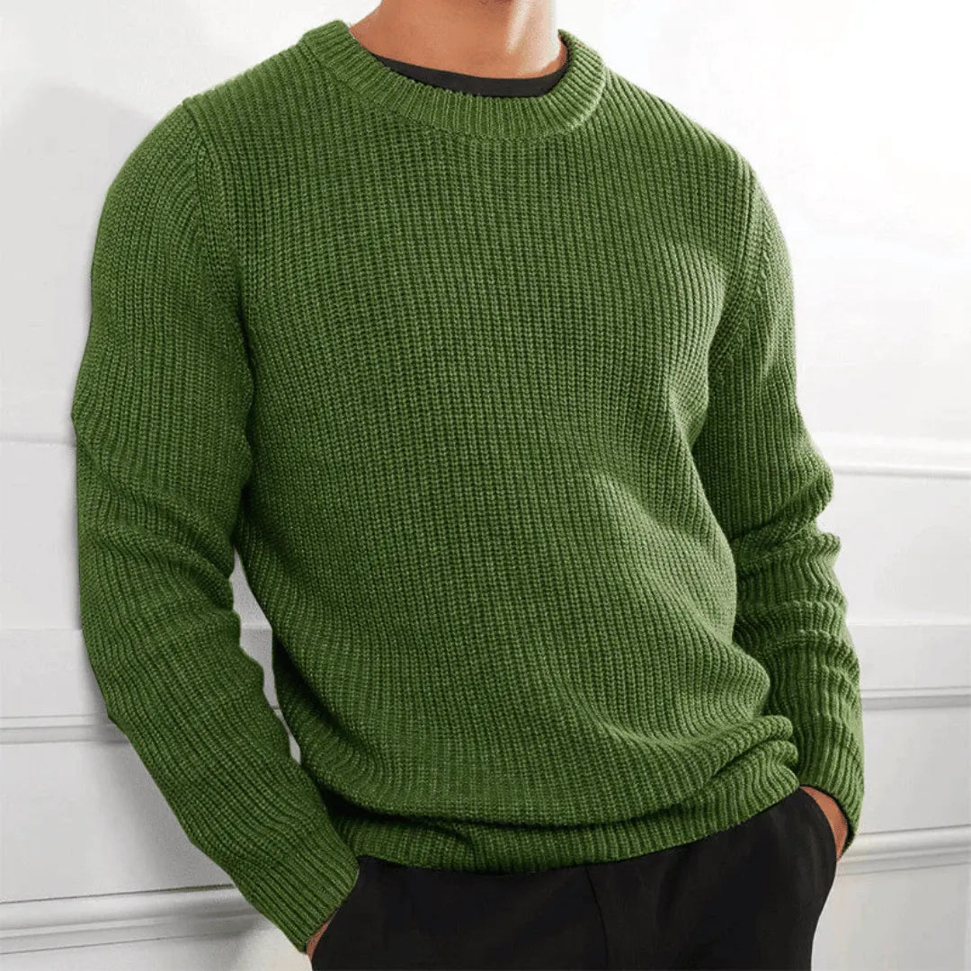 Handgjord crewneck-tröja