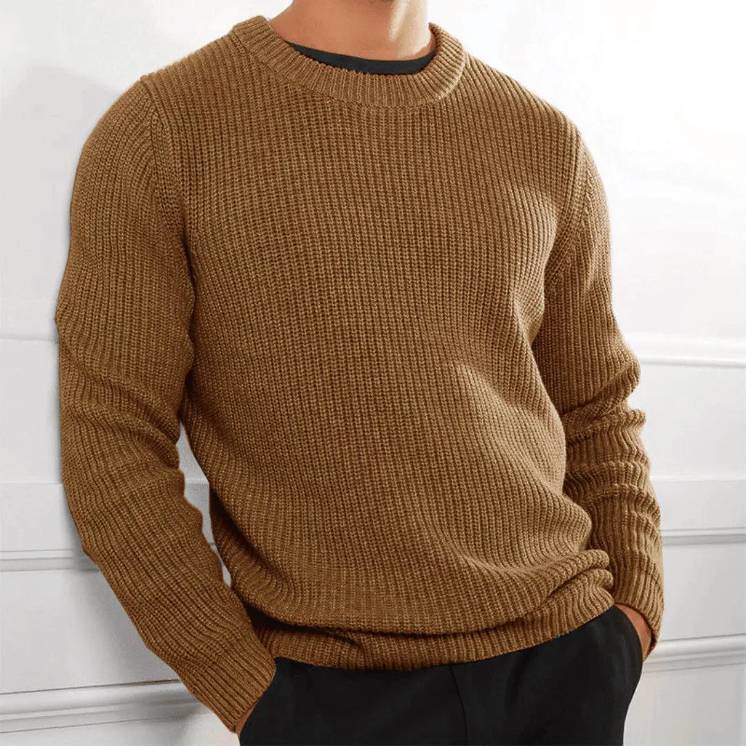 Handgjord crewneck-tröja