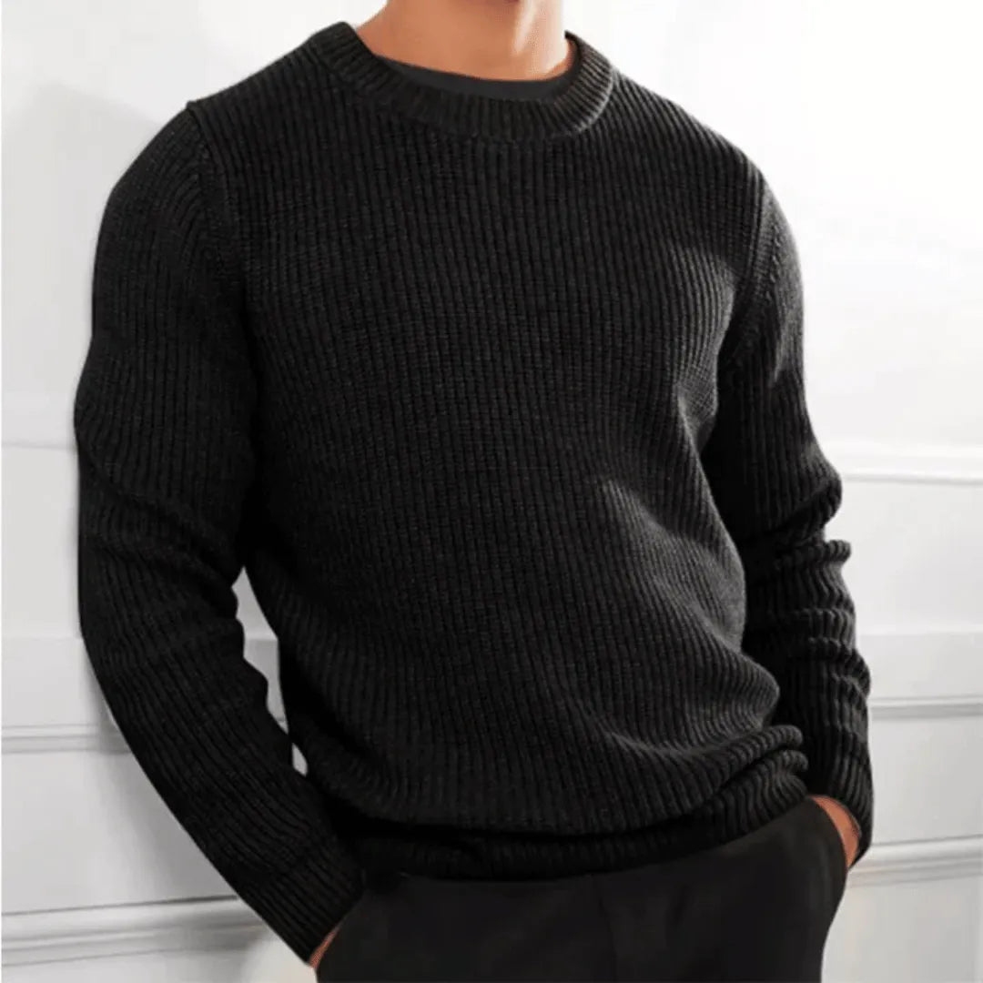 Handgjord crewneck-tröja