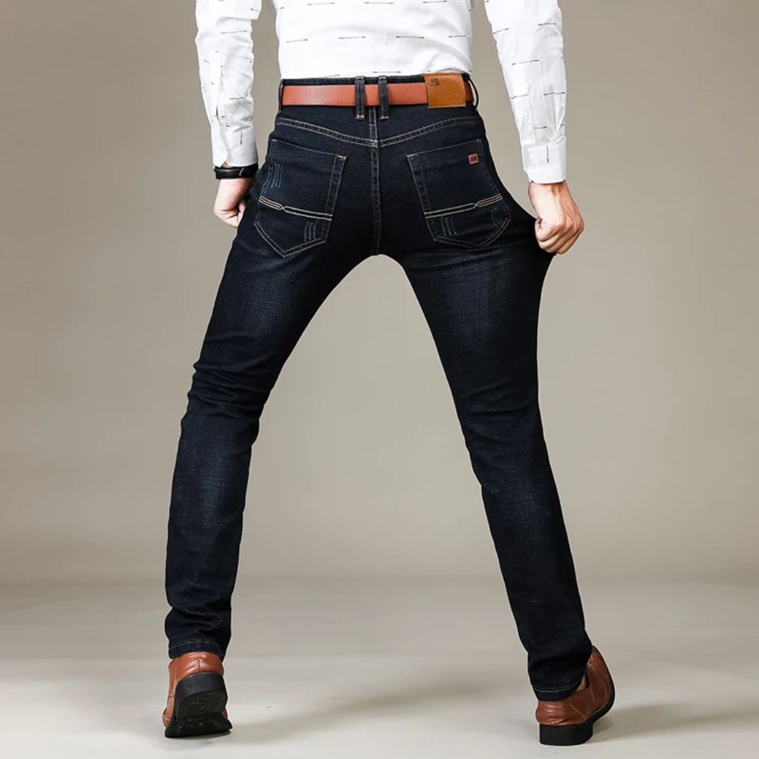 Herr Denim Jeans Raka Snitt Flexibel