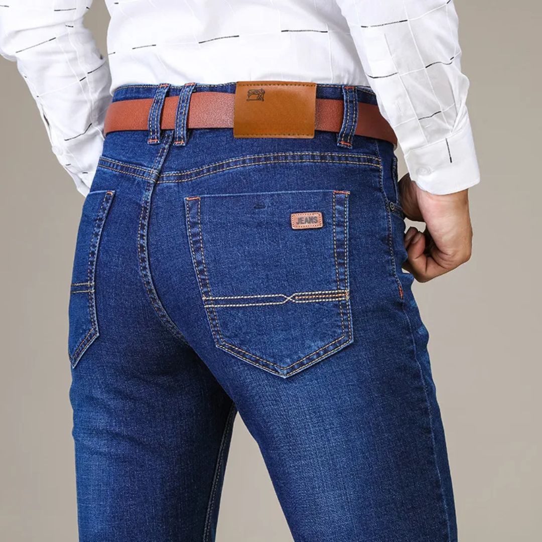Herr Denim Jeans Raka Snitt Flexibel