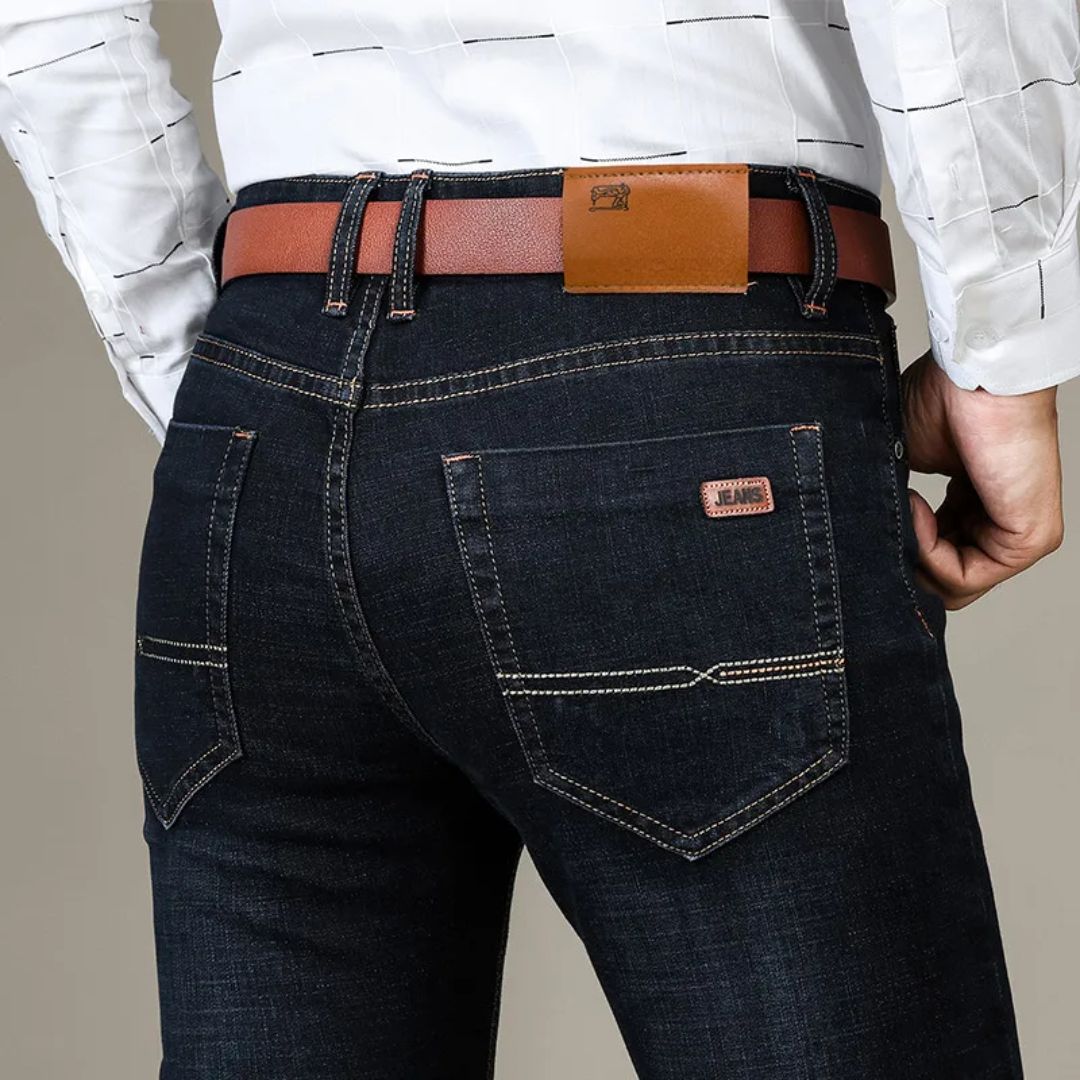 Herr Denim Jeans Raka Snitt Flexibel