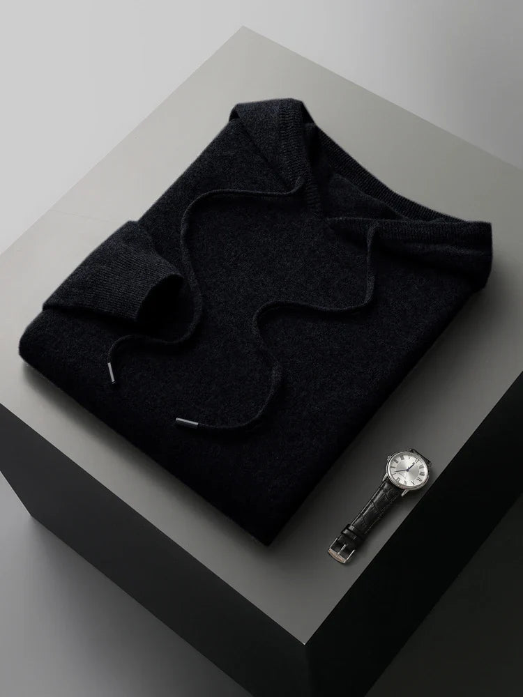 Herrarnas hoodie i ull