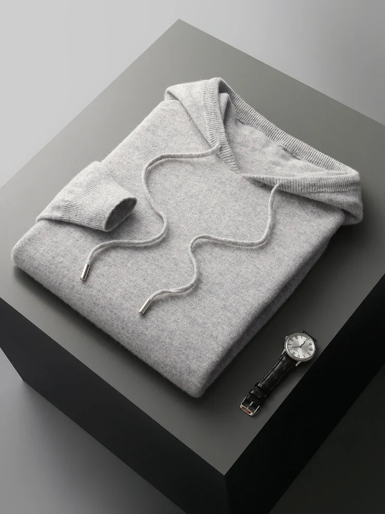 Herrarnas hoodie i ull