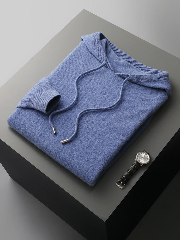 Herrarnas hoodie i ull