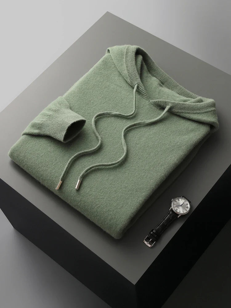 Herrarnas hoodie i ull