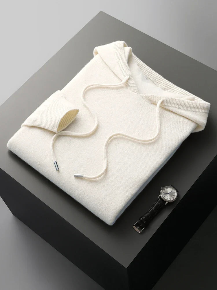 Herrarnas hoodie i ull