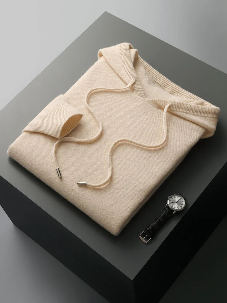 Herrarnas hoodie i ull