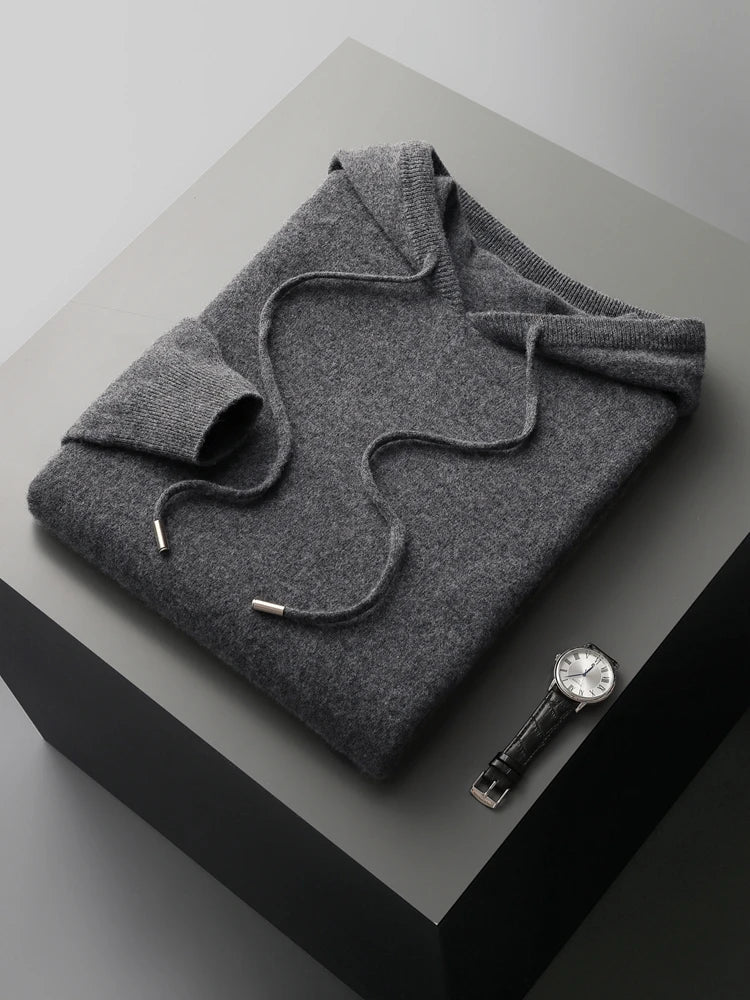 Herrarnas hoodie i ull
