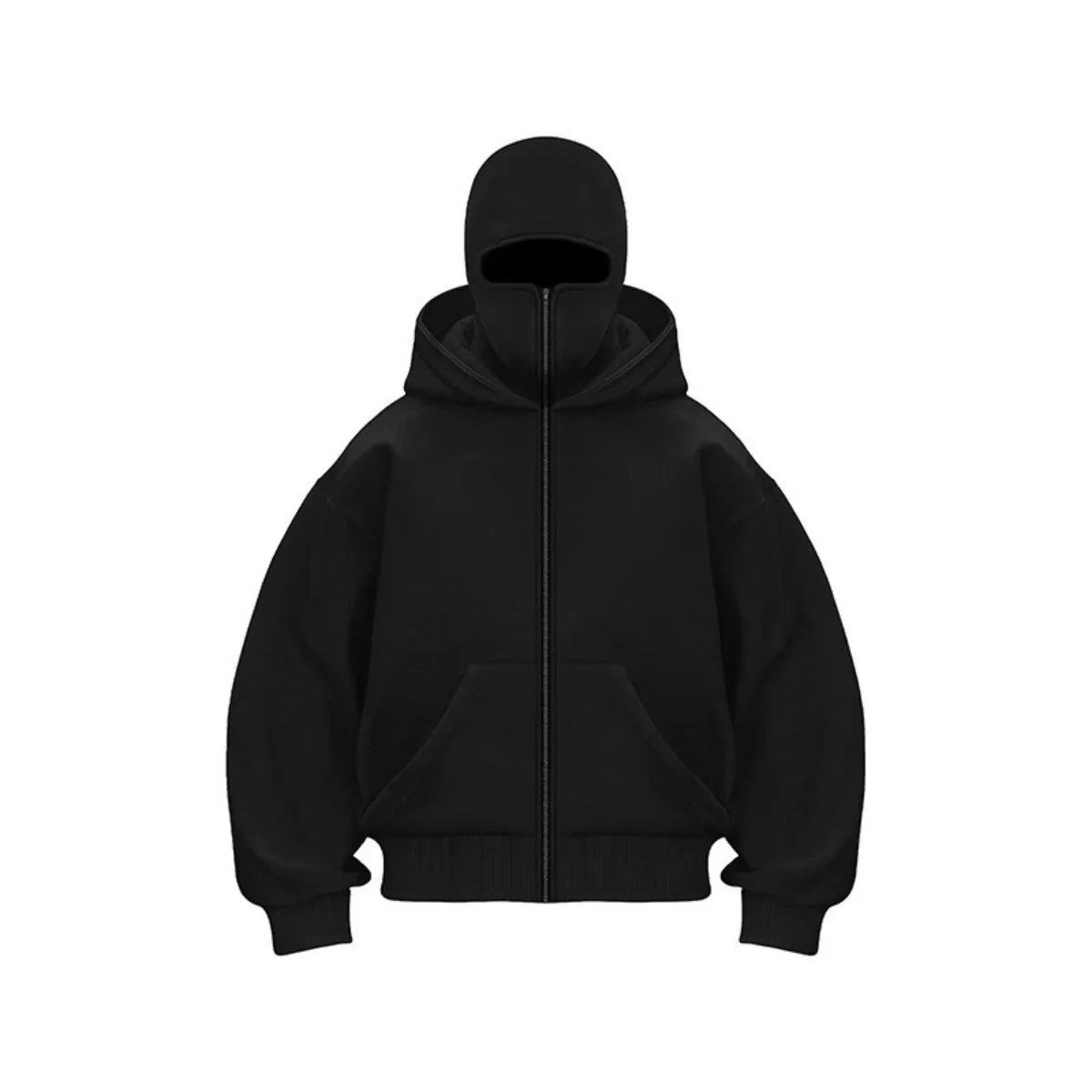 Herrar hoodie med balaklava och huva