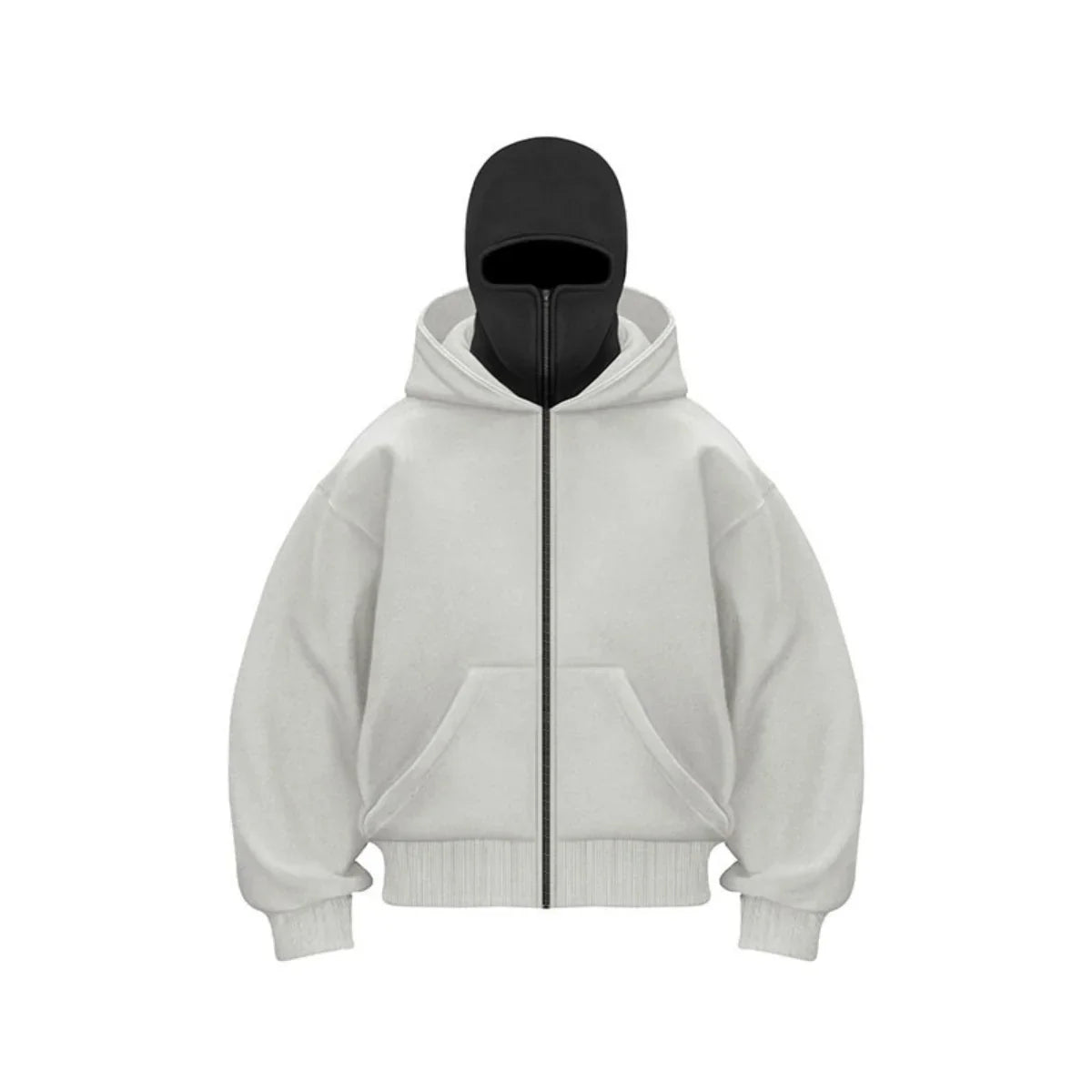 Herrar hoodie med balaklava och huva