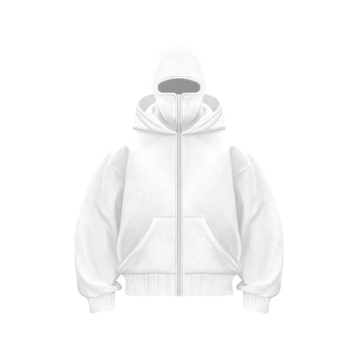 Herrar hoodie med balaklava och huva