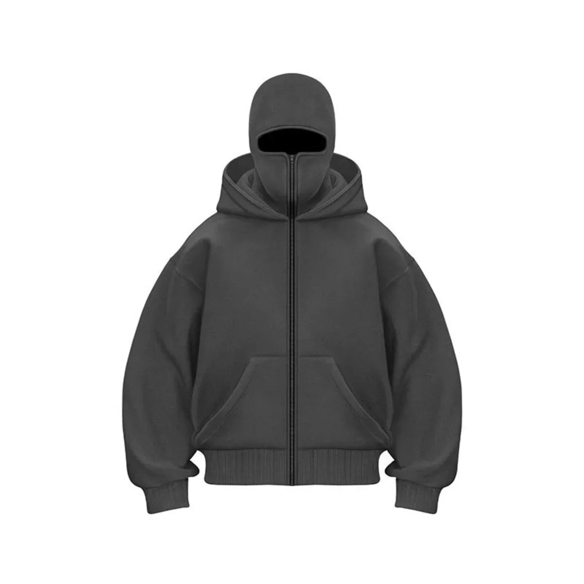 Herrar hoodie med balaklava och huva