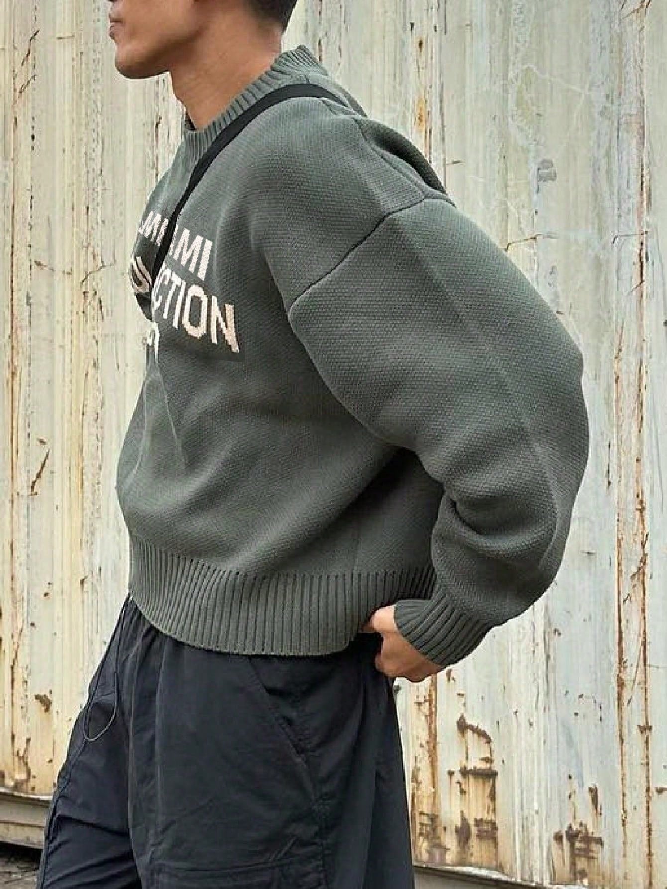 Oversized Miami stickad tröja