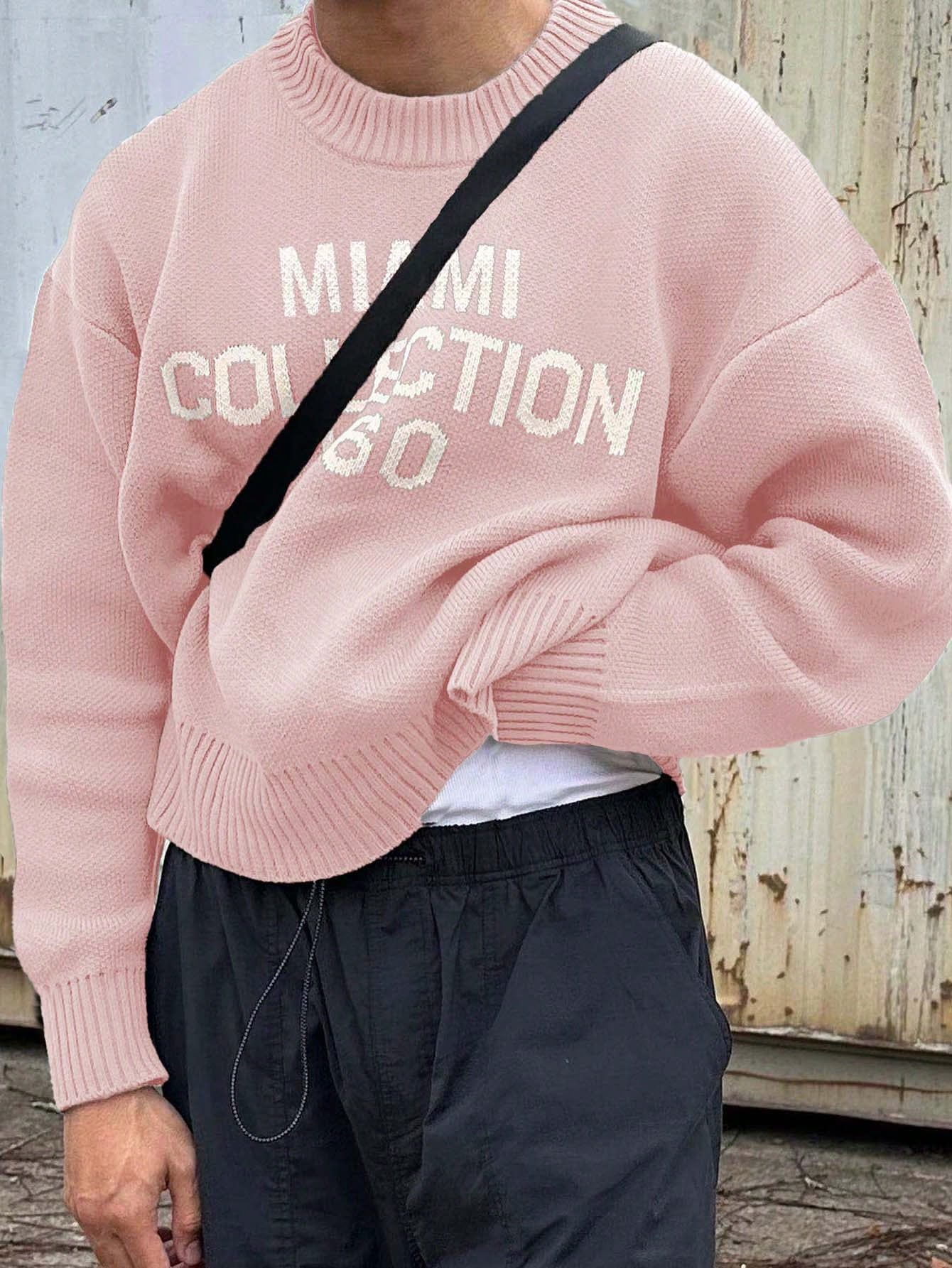 Oversized Miami stickad tröja