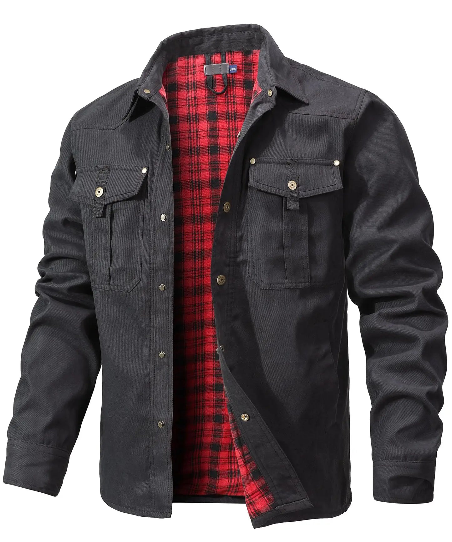 Herrjacka Flanell Fodrad Casual Skjorta