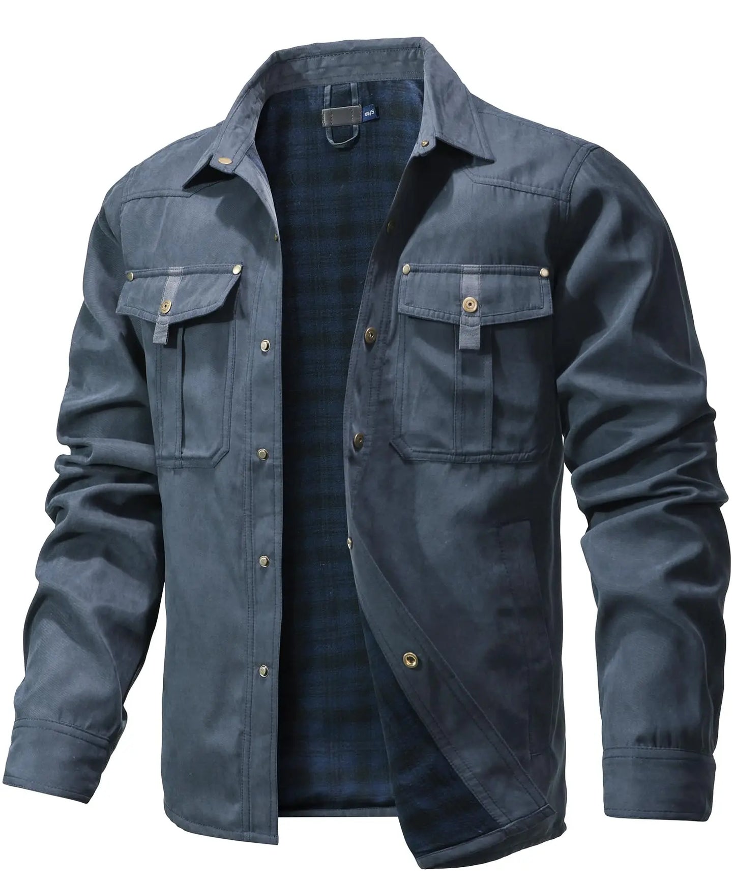 Herrjacka Flanell Fodrad Casual Skjorta