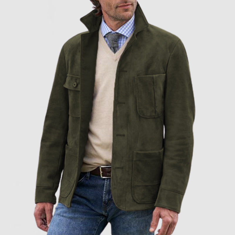 Herrjacka Retro Casual med Revers och Fickor