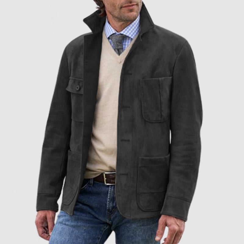 Herrjacka Retro Casual med Revers och Fickor