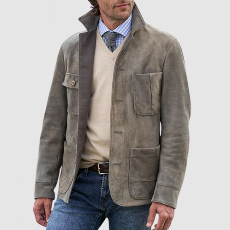 Herrjacka Retro Casual med Revers och Fickor