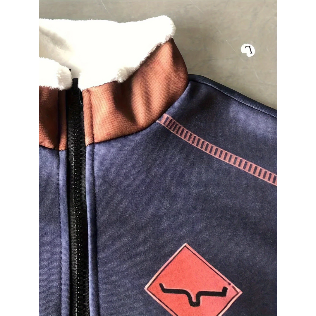 Herrpullover Modern Design med Reissverschluss Högkvalitativa Textilier